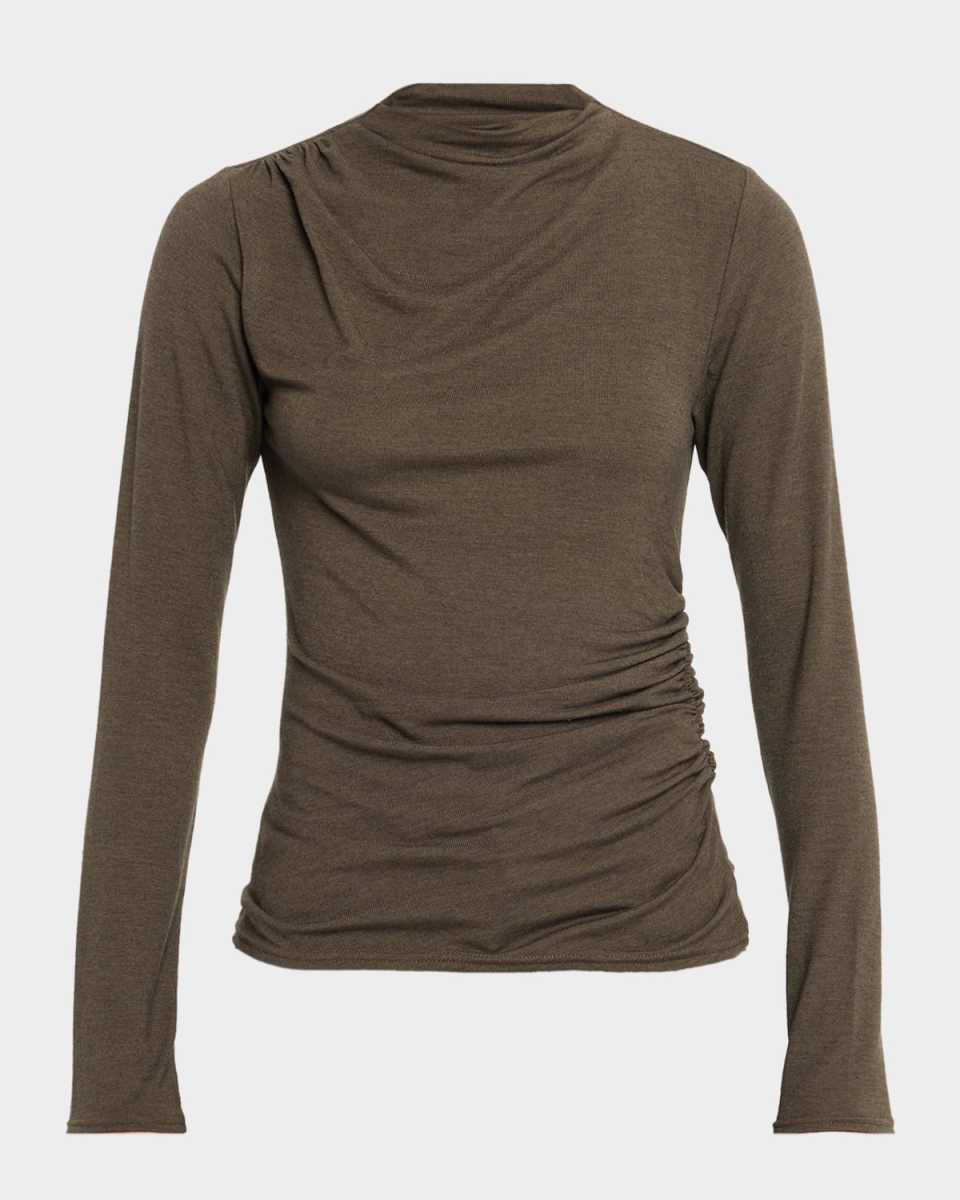 Joelle Draped Mesh Top